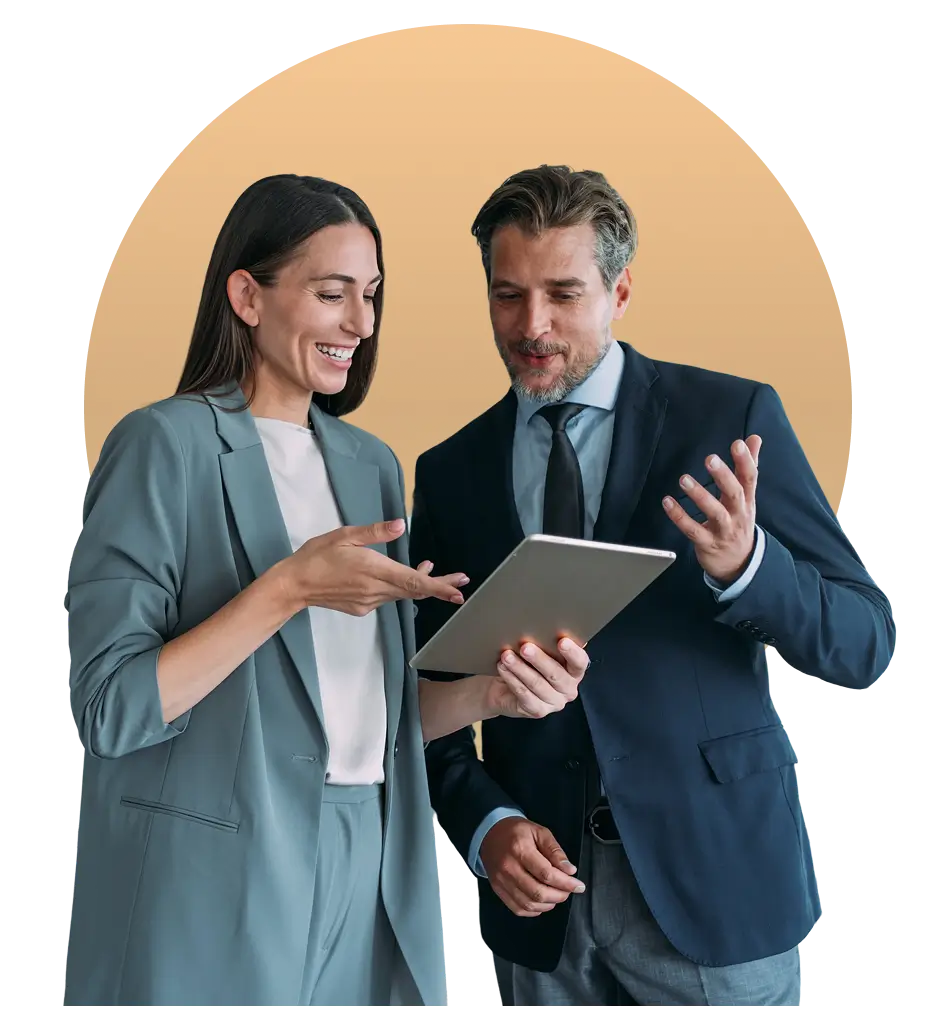 Professionals discussing financial planning